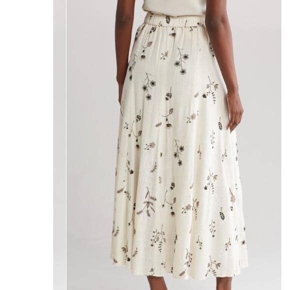 Industry Republic Clothing Embroidered Maxi Skirt | Boho Flowy Statement Skirt - Picture 2 of 5